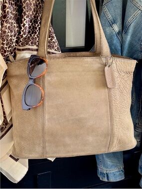 Vintage Coach Sonoma Tote | Taupe Nubuck | Beautifully Aged Full Grain Leather